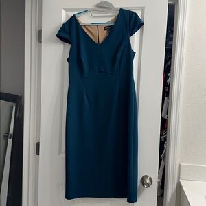 Chic Asymmetrical Teal Dress